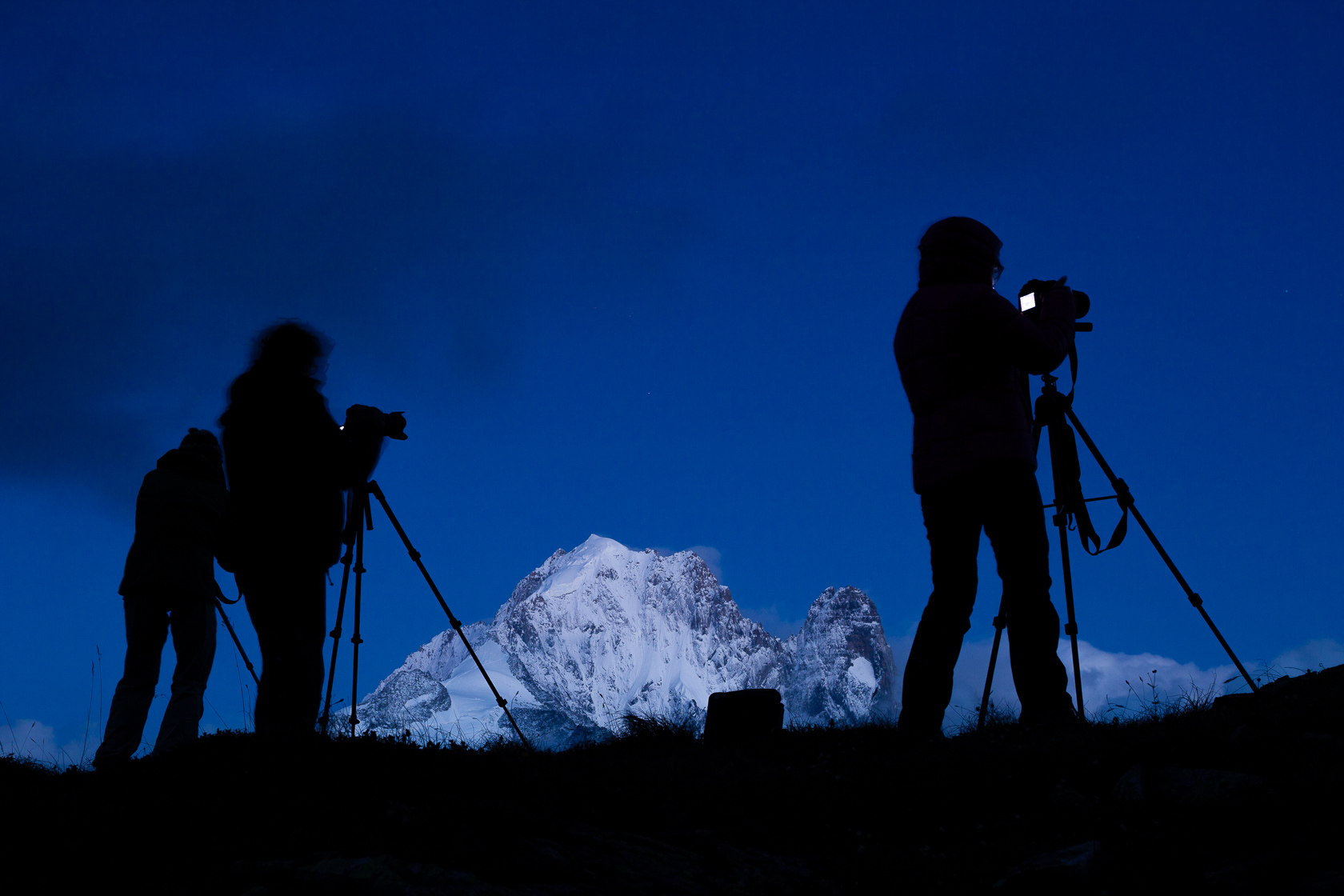 Stage photo en montagne, face à l'aiguille verte