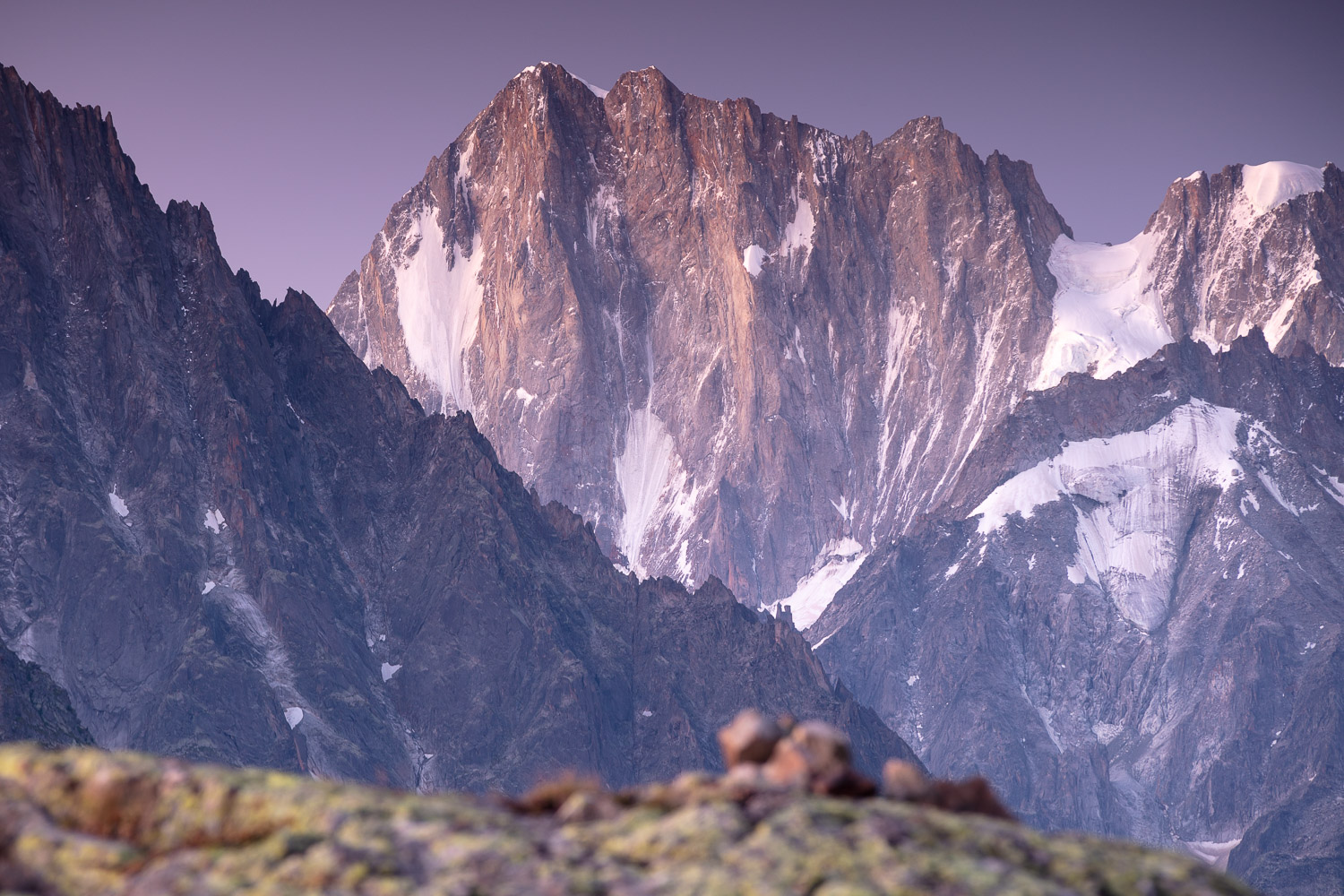 grandes Jorasses photographiées en voyages photo dans les Alpes